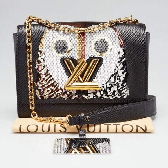 Louis Vuitton Black Epi Leather Sequin Owl MM Twist Bag - Picture 2 of 11